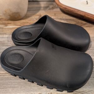 Free People Black Slip-On Clog Mules
